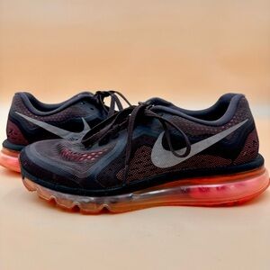 Nike Air Max women’s Sz 9 running shoes 621078-200 orange black white sneakers